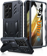 Galaxy S21 Ultra Case with Built-in Screen Protector and Stand